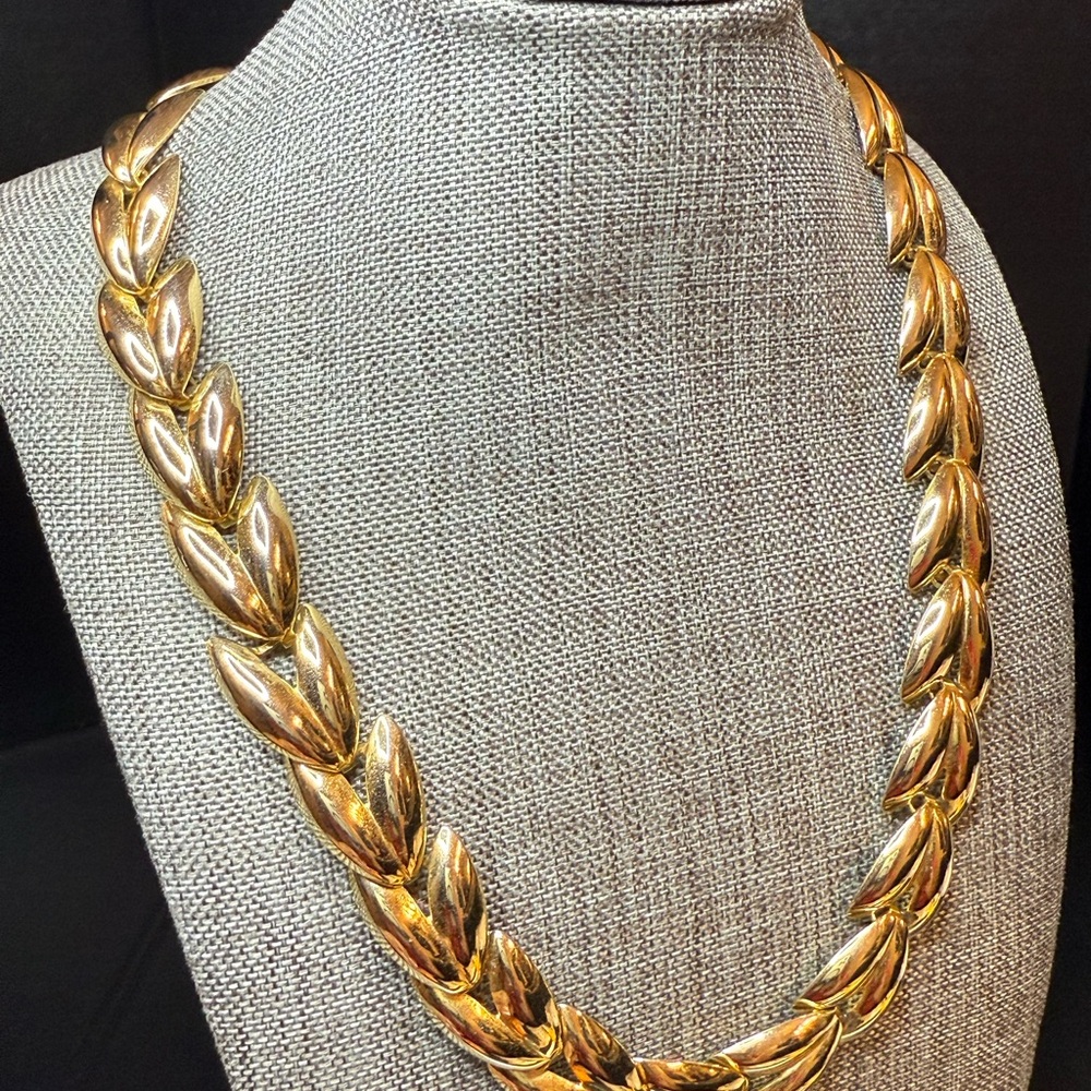 Source Unknown Gold Leaf Necklace - image 2